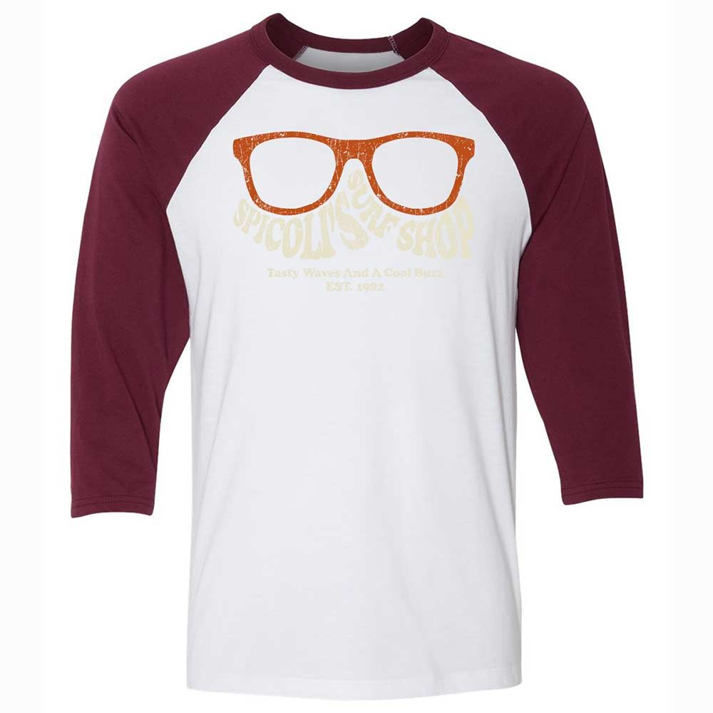 Unisex 3/4 Baseball Tee - BZ8E8H8B - White/Maroon - 7