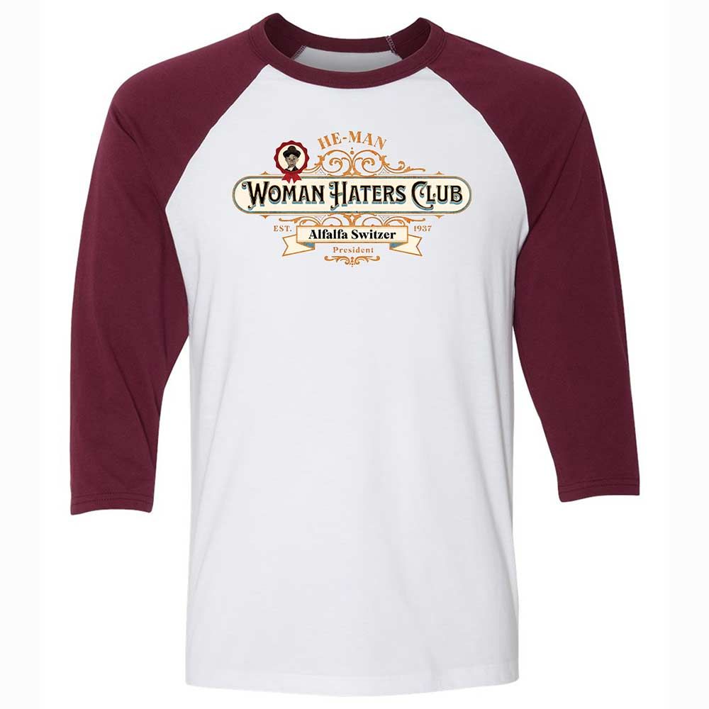 Unisex 3/4 Baseball Tee - L5EJCTDA - White/Maroon - 7