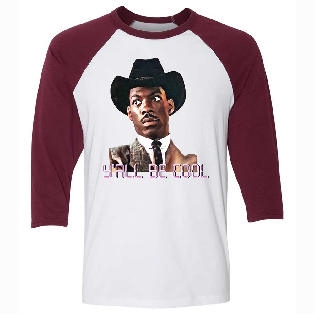 Unisex 3/4 Baseball Tee - ZHC7J4M3 - White/Maroon - 7
