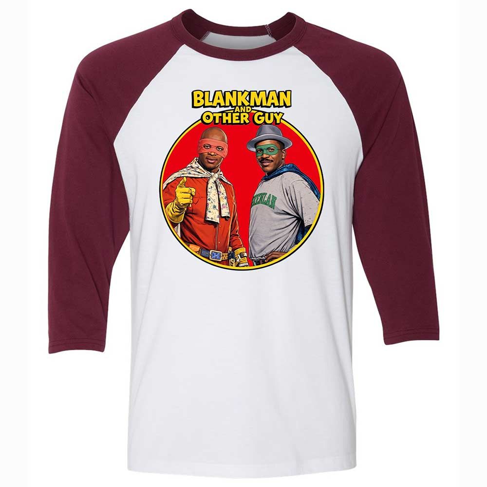 Unisex 3/4 Baseball Tee - J21ELMQ5 - White/Maroon - 7