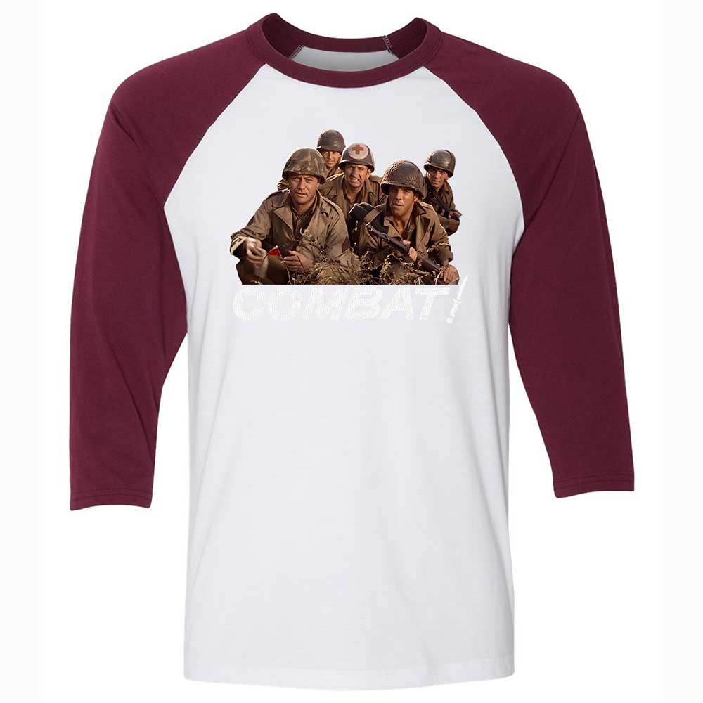 Unisex 3/4 Baseball Tee - YE5E91CN - White/Maroon - 7