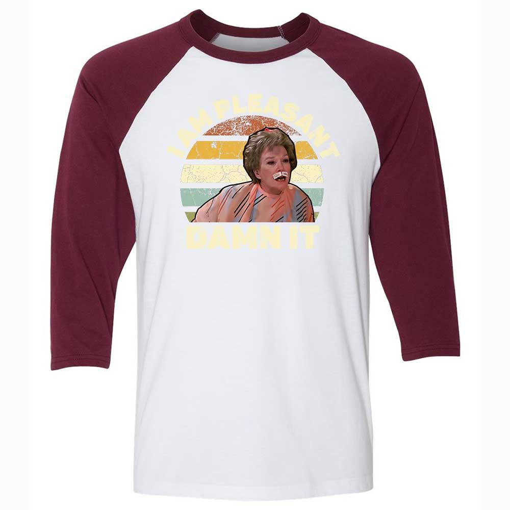 Unisex 3/4 Baseball Tee - 1MZWDVAF - White/Maroon - 7