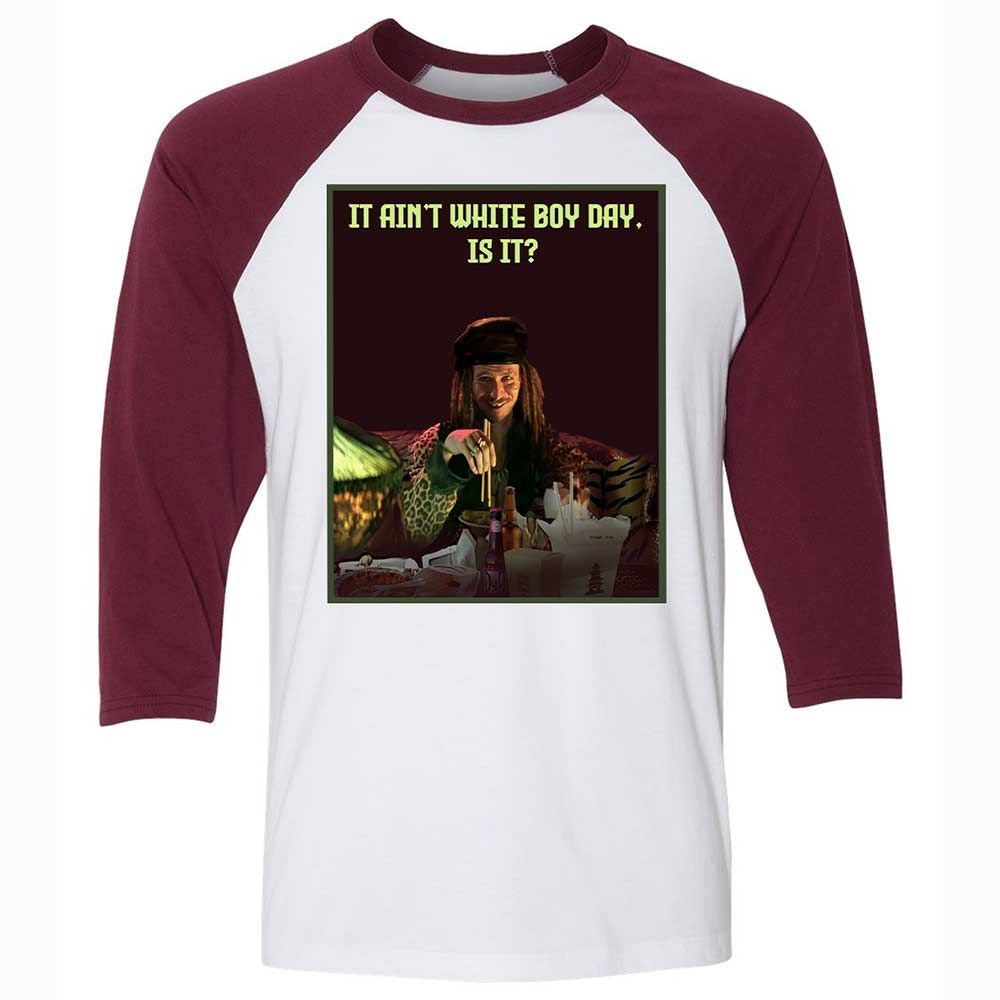 Unisex 3/4 Baseball Tee - ZS1YP7UP - White/Maroon - 7