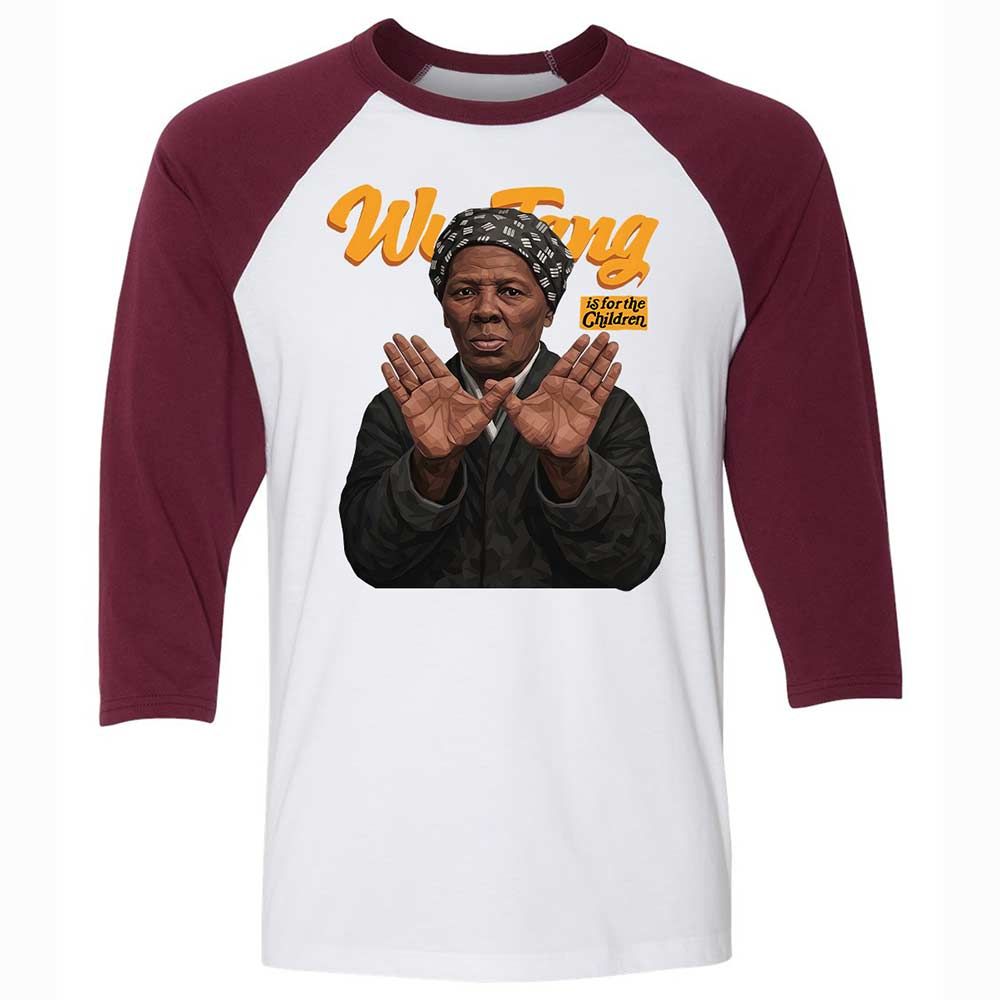 Unisex 3/4 Baseball Tee - Black - White/Maroon - 7