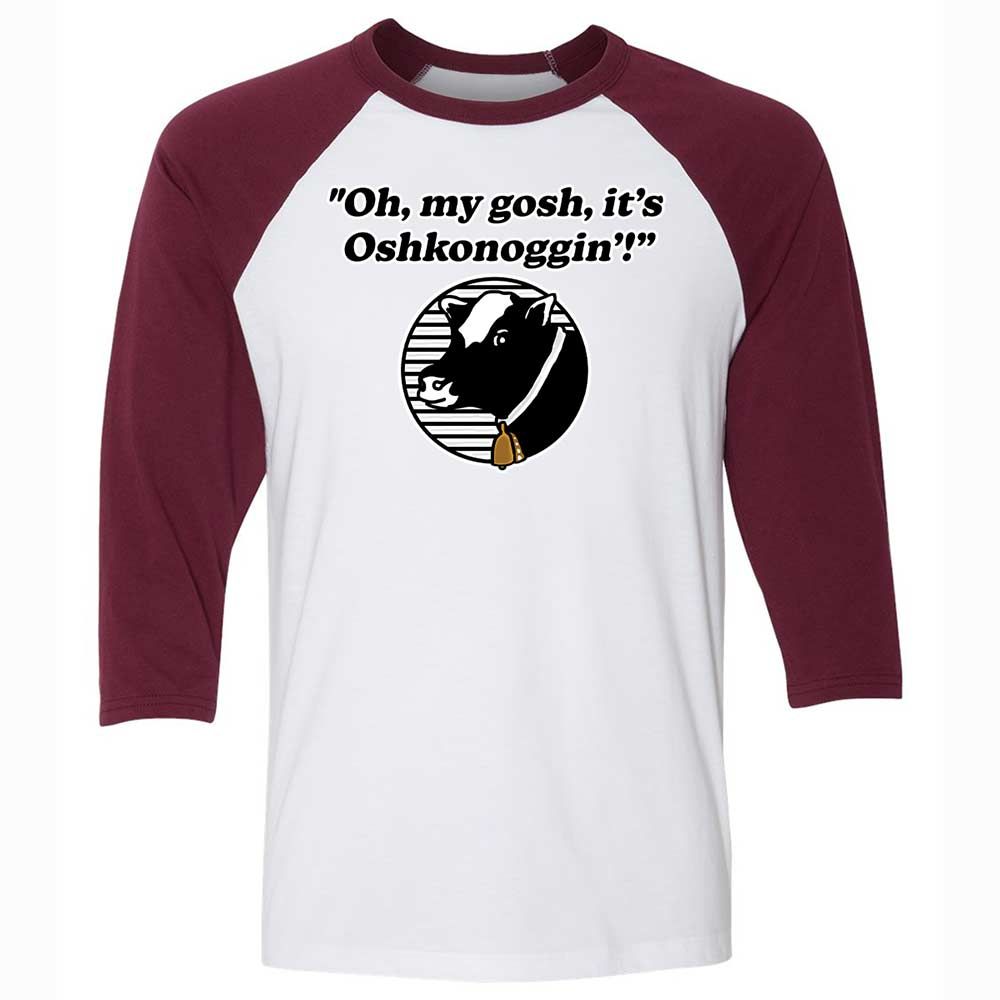 Unisex 3/4 Baseball Tee - PN9DQE4U - White/Maroon - 7