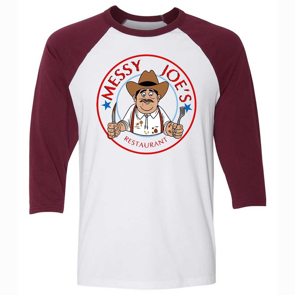 Unisex 3/4 Baseball Tee - E2U1ZTQK - White/Maroon - 7