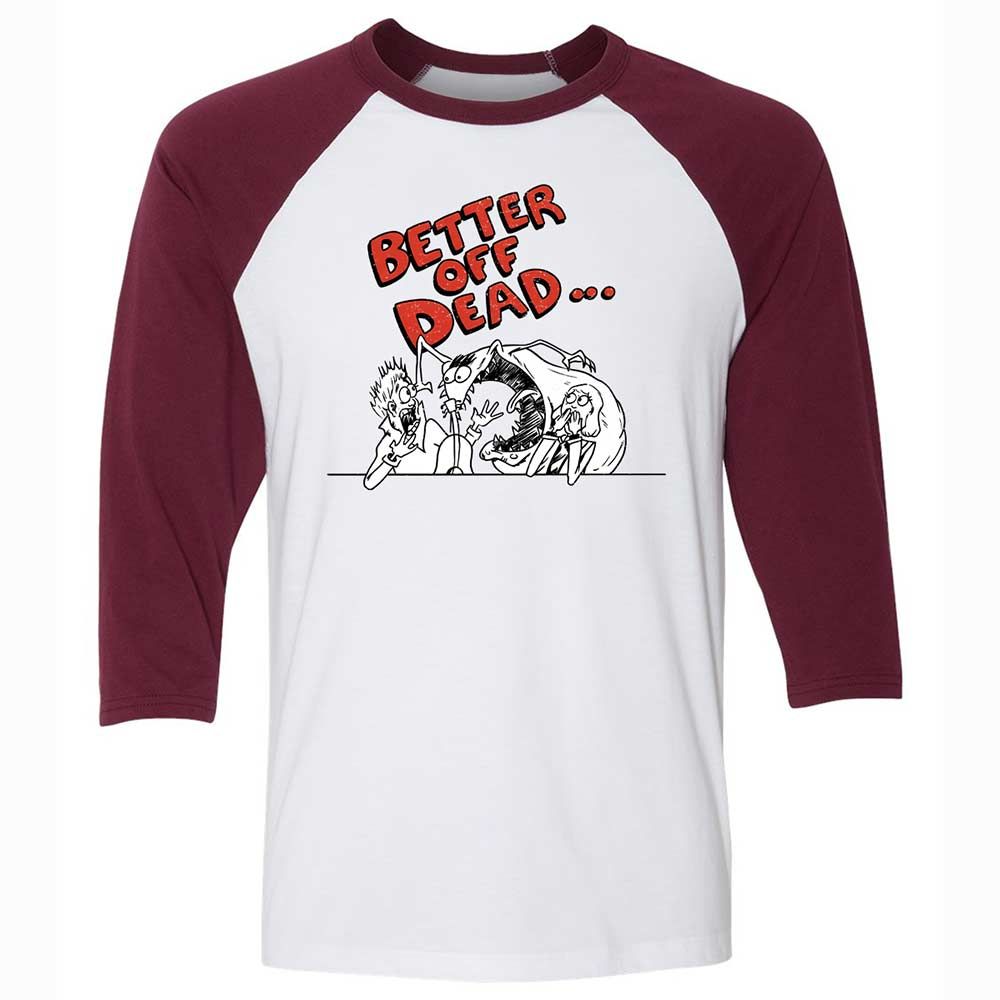Unisex 3/4 Baseball Tee - KTNRHGNU - White/Maroon - 7