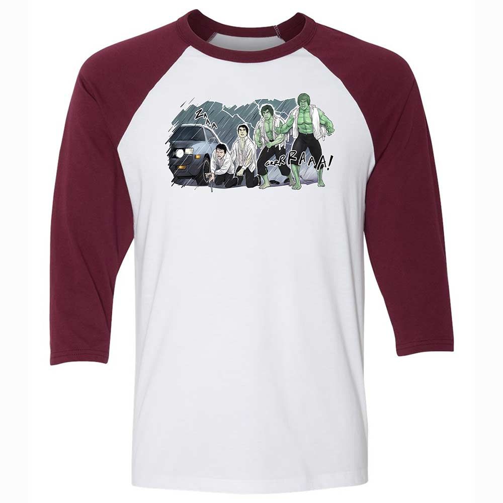 Unisex 3/4 Baseball Tee - FFQF4WW5 - White/Maroon - 7