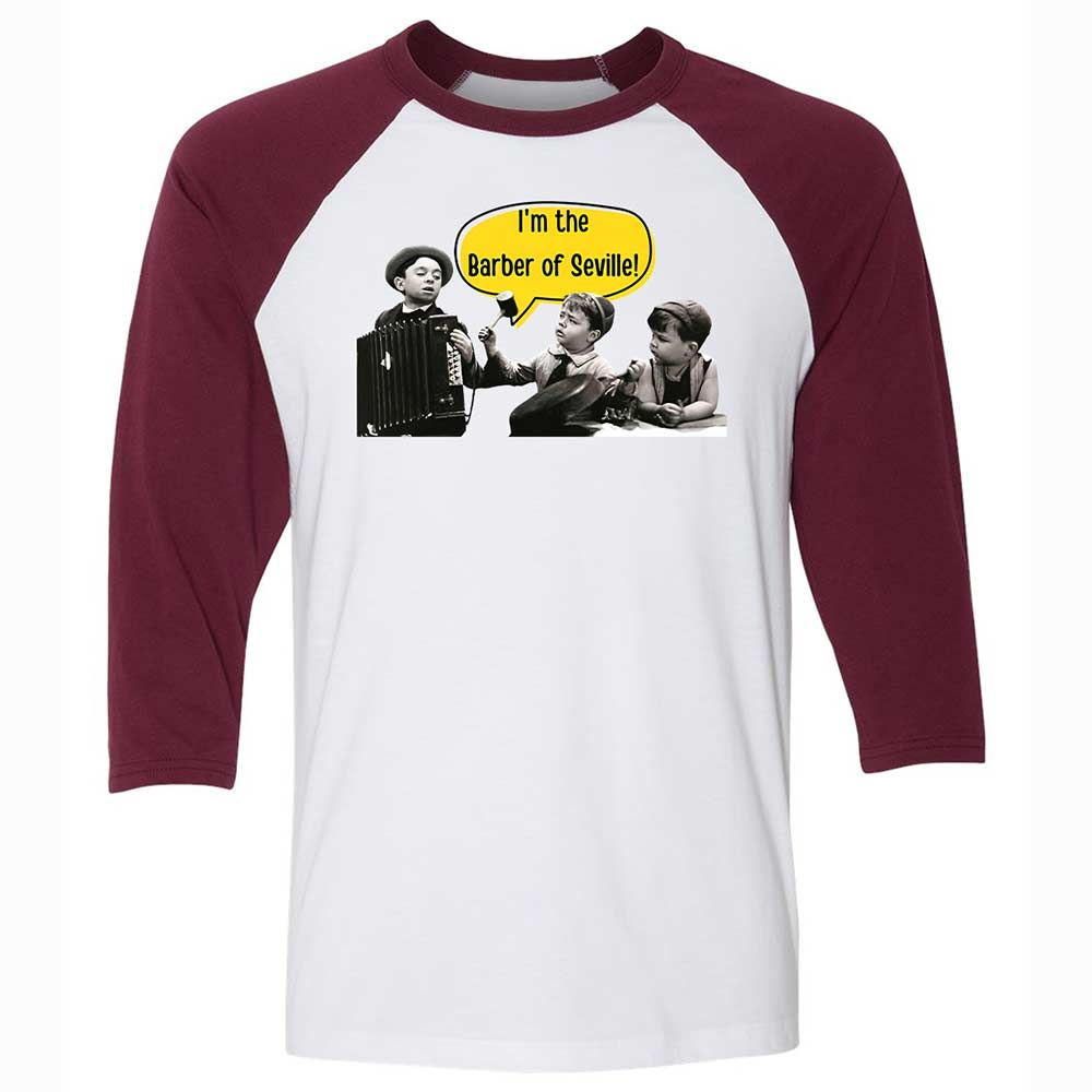 Unisex 3/4 Baseball Tee - 32ZFRBC5 - White/Maroon - 7