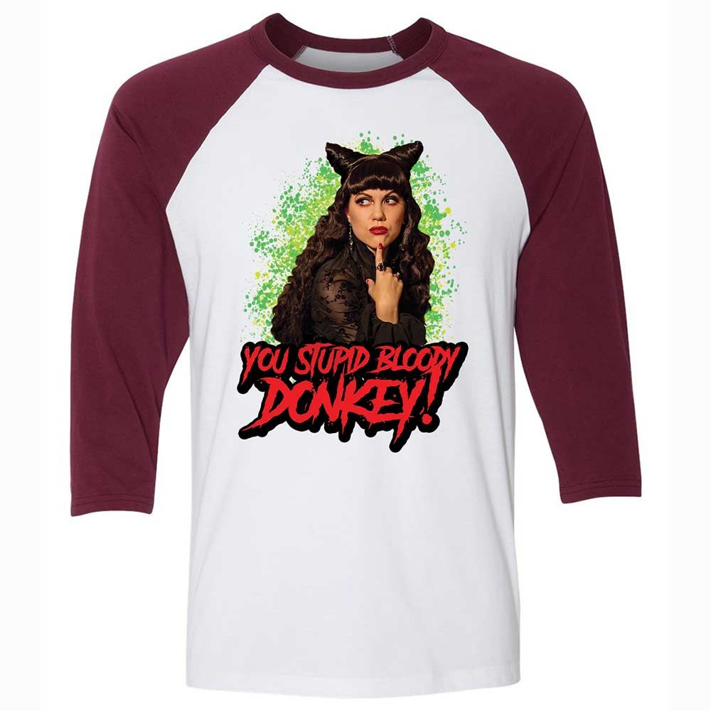 Unisex 3/4 Baseball Tee - LFBCCZUZ - White/Maroon - 7