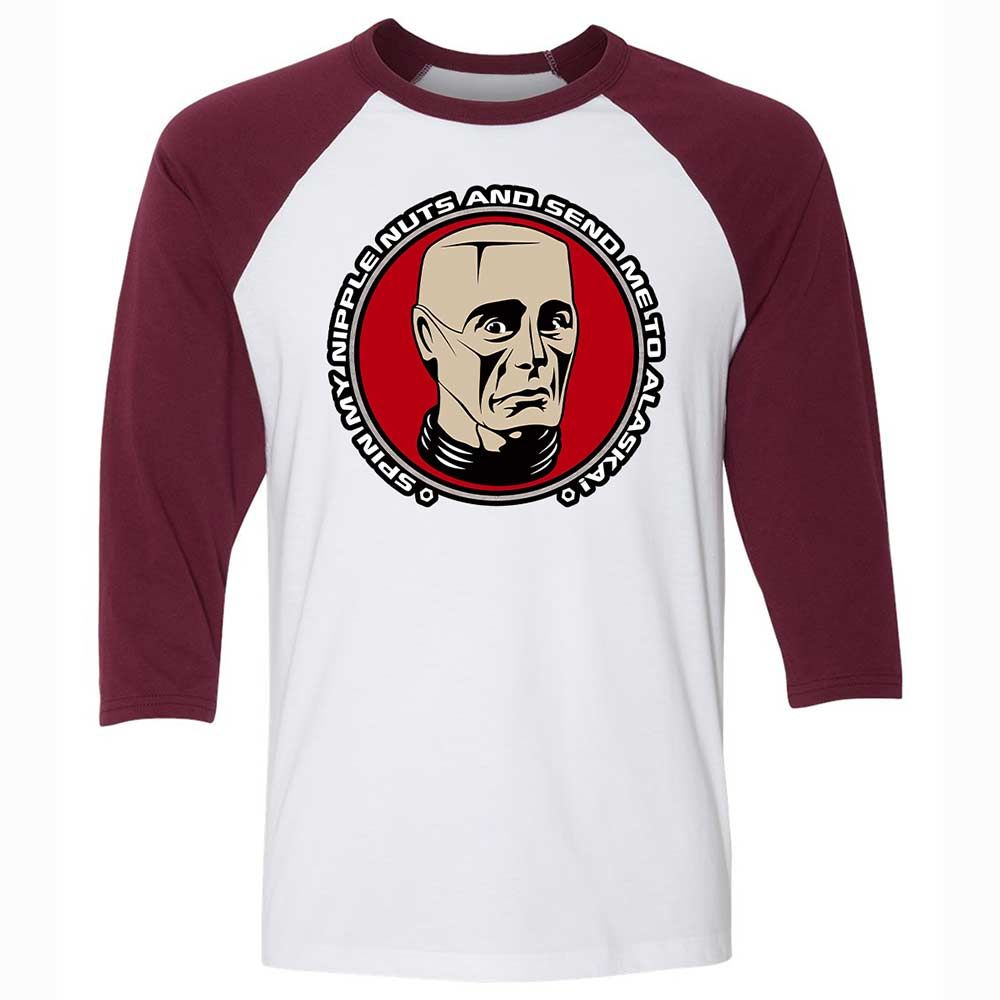 Unisex 3/4 Baseball Tee - 1WRQ2HGK - White/Maroon - 7