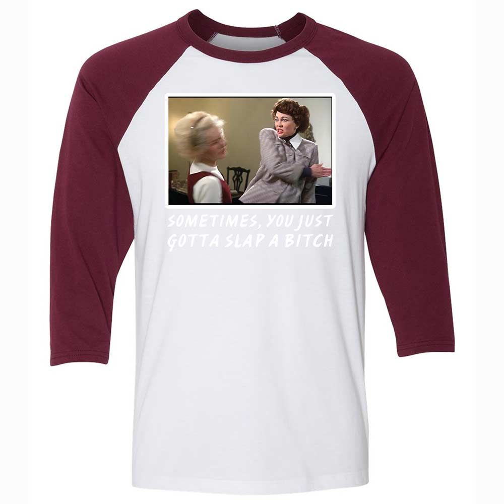 Unisex 3/4 Baseball Tee - BUN5JCTA - White/Maroon - 7