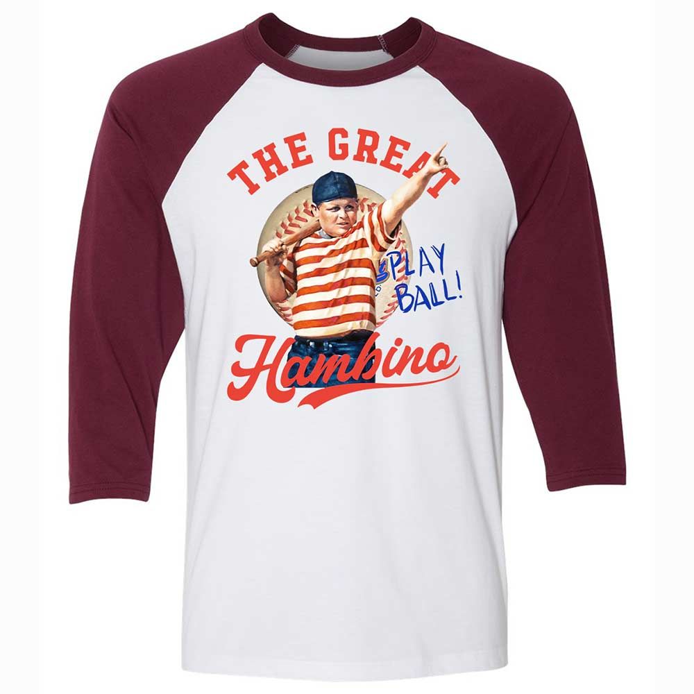 Unisex 3/4 Baseball Tee - J1GQFXCL - White/Maroon - 7