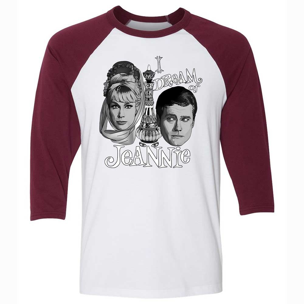 Unisex 3/4 Baseball Tee - 8VZ5A4AW - White/Maroon - 7