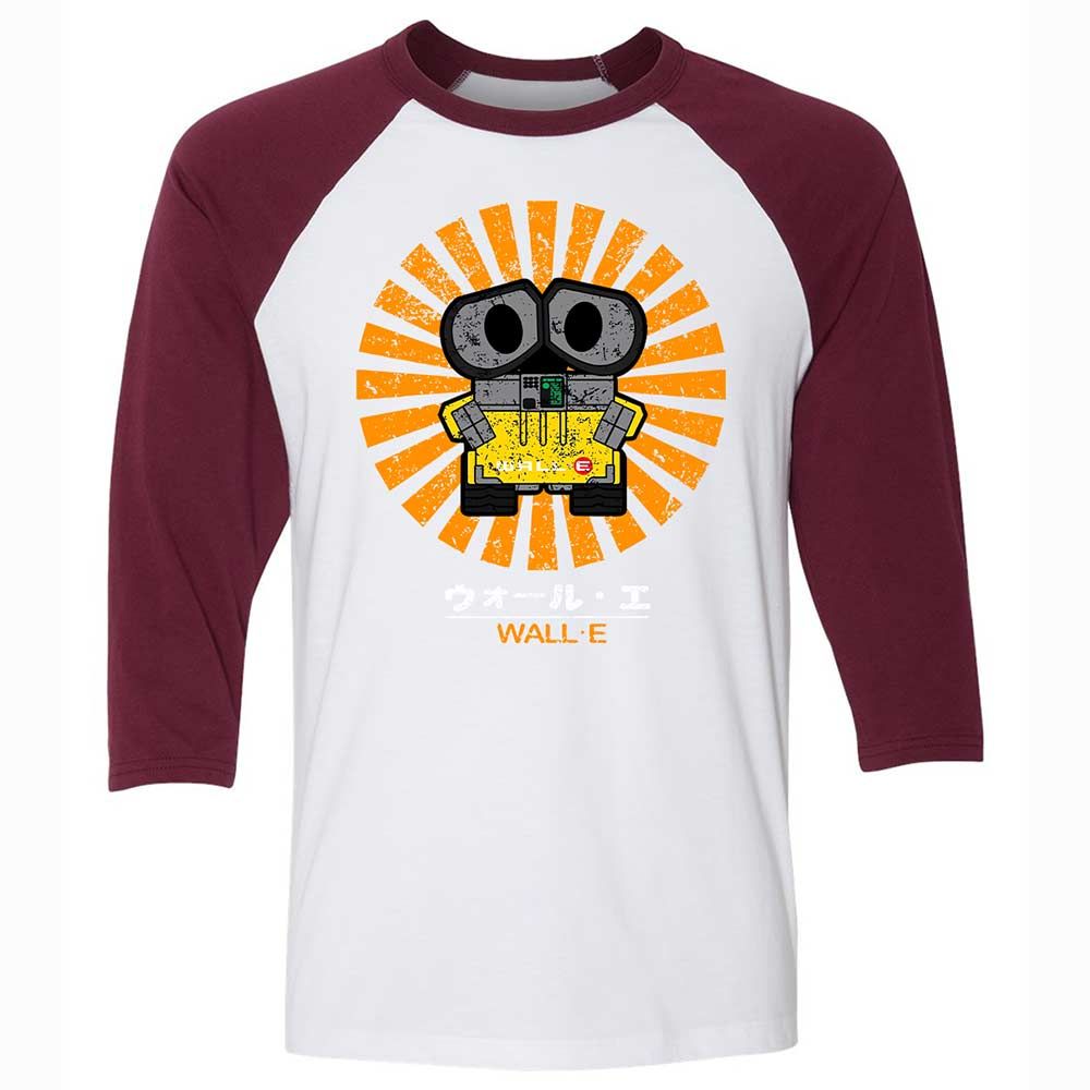 Unisex 3/4 Baseball Tee - HCDSDHSQ - White/Maroon - 7