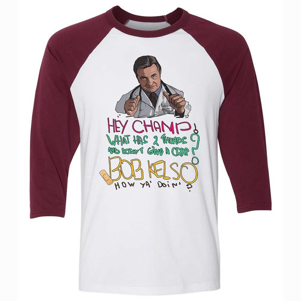 Unisex 3/4 Baseball Tee - ZGV8Y7CS - White/Maroon - 7