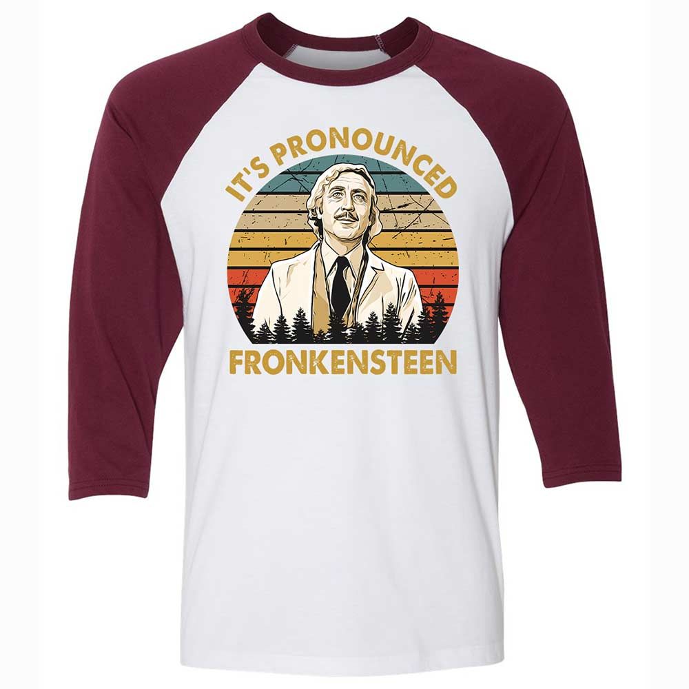 Unisex 3/4 Baseball Tee - NFWV65EB - White/Maroon - 7