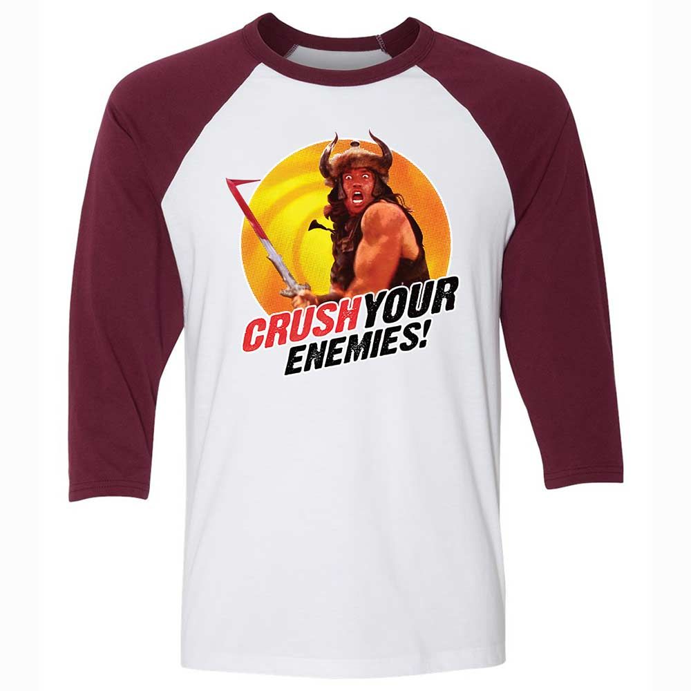 Unisex 3/4 Baseball Tee - 5FK1LWSA - White/Maroon - 7