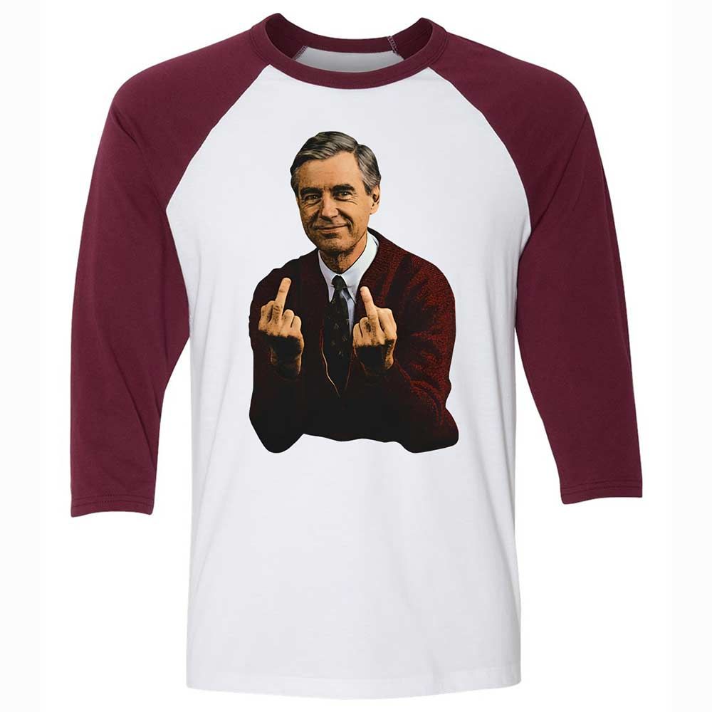 Unisex 3/4 Baseball Tee - ETKE67LB - White/Maroon - 7