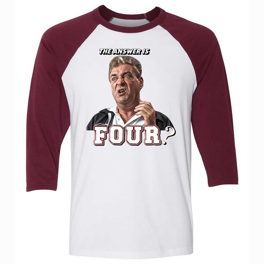 Unisex 3/4 Baseball Tee - 76XUDSHL - White/Maroon - 7