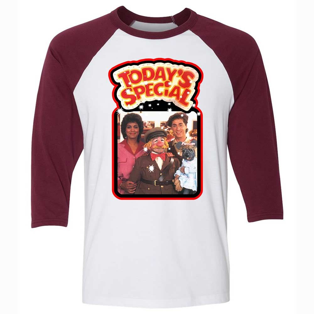 Unisex 3/4 Baseball Tee - KJW8BRY7 - White/Maroon - 7