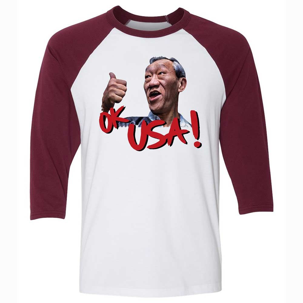 Unisex 3/4 Baseball Tee - VE7AZ1QJ - White/Maroon - 7