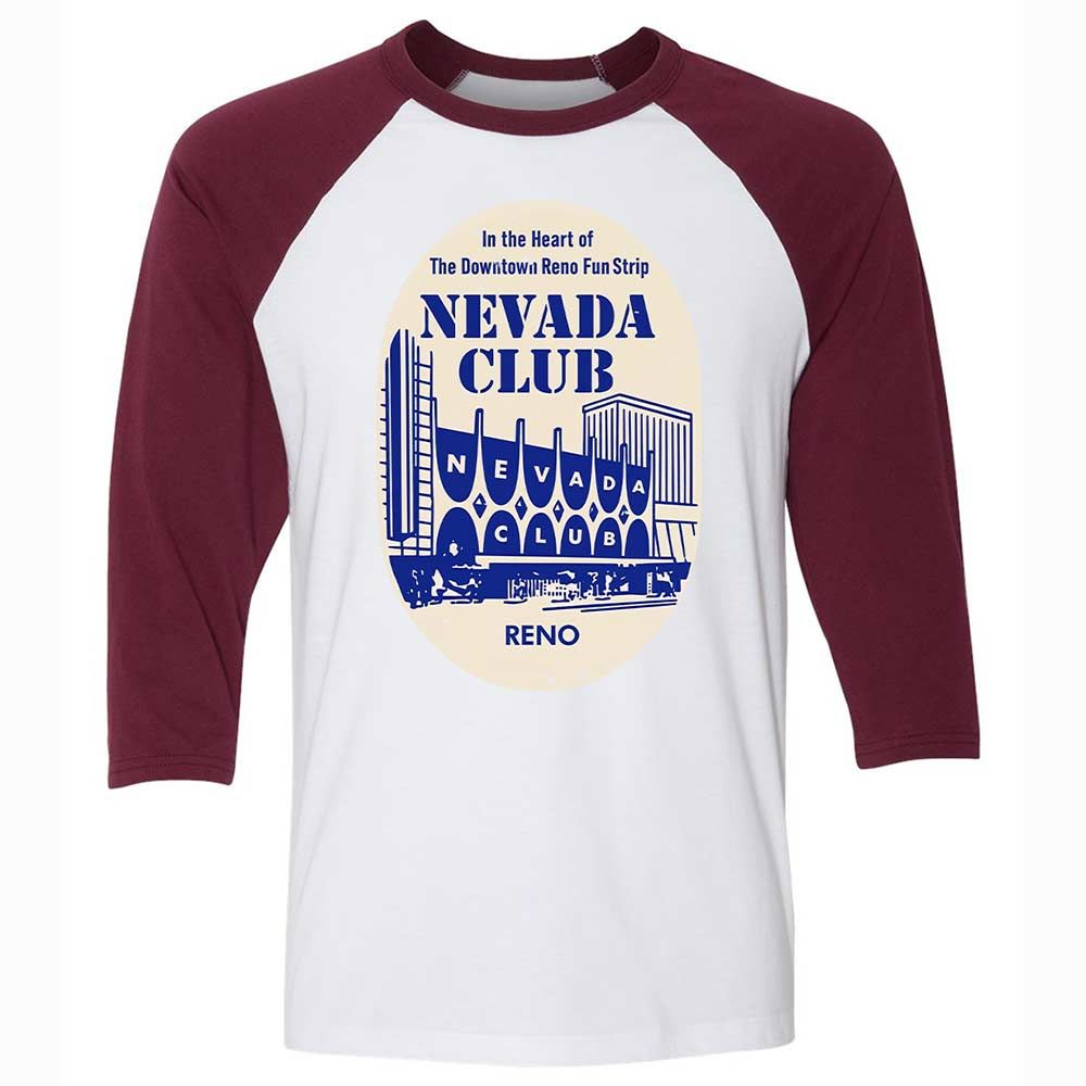 Unisex 3/4 Baseball Tee - KHRFMWW7 - White/Maroon - 7