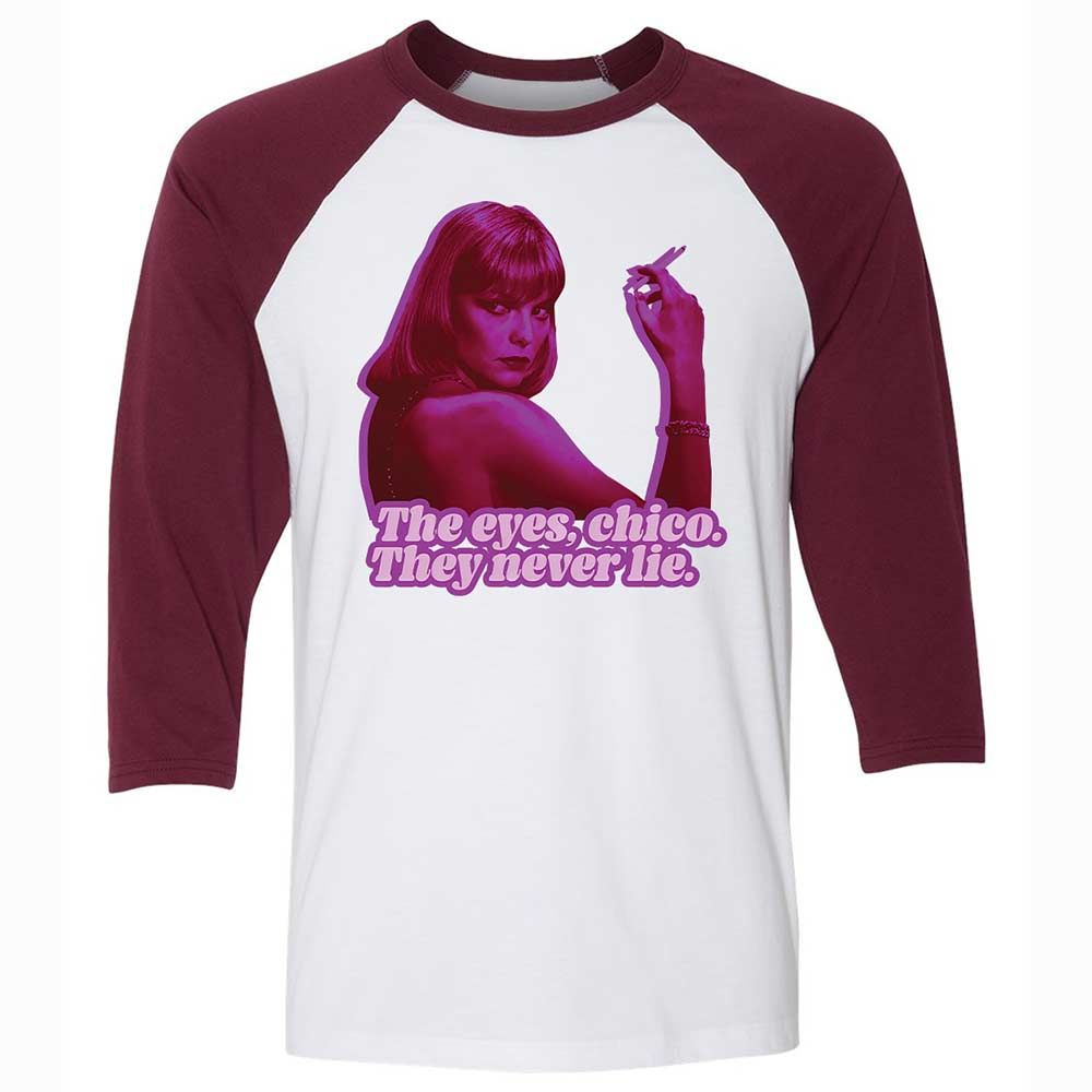 Unisex 3/4 Baseball Tee - JRCFE2FH - White/Maroon - 7