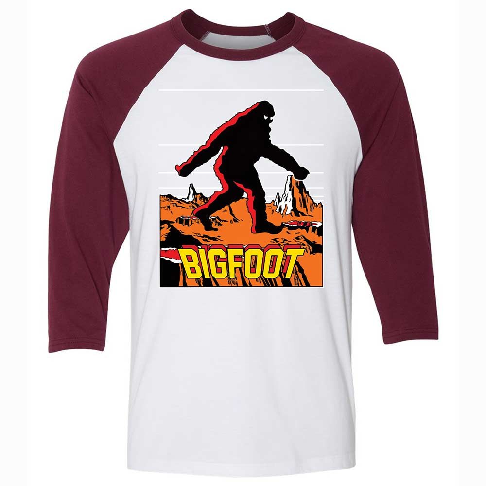 Unisex 3/4 Baseball Tee - SXU897H6 - White/Maroon - 7