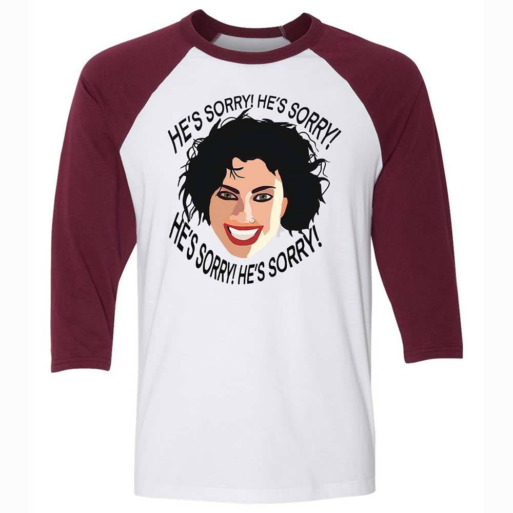 Unisex 3/4 Baseball Tee - XRKF3ZXR - White/Maroon - 7