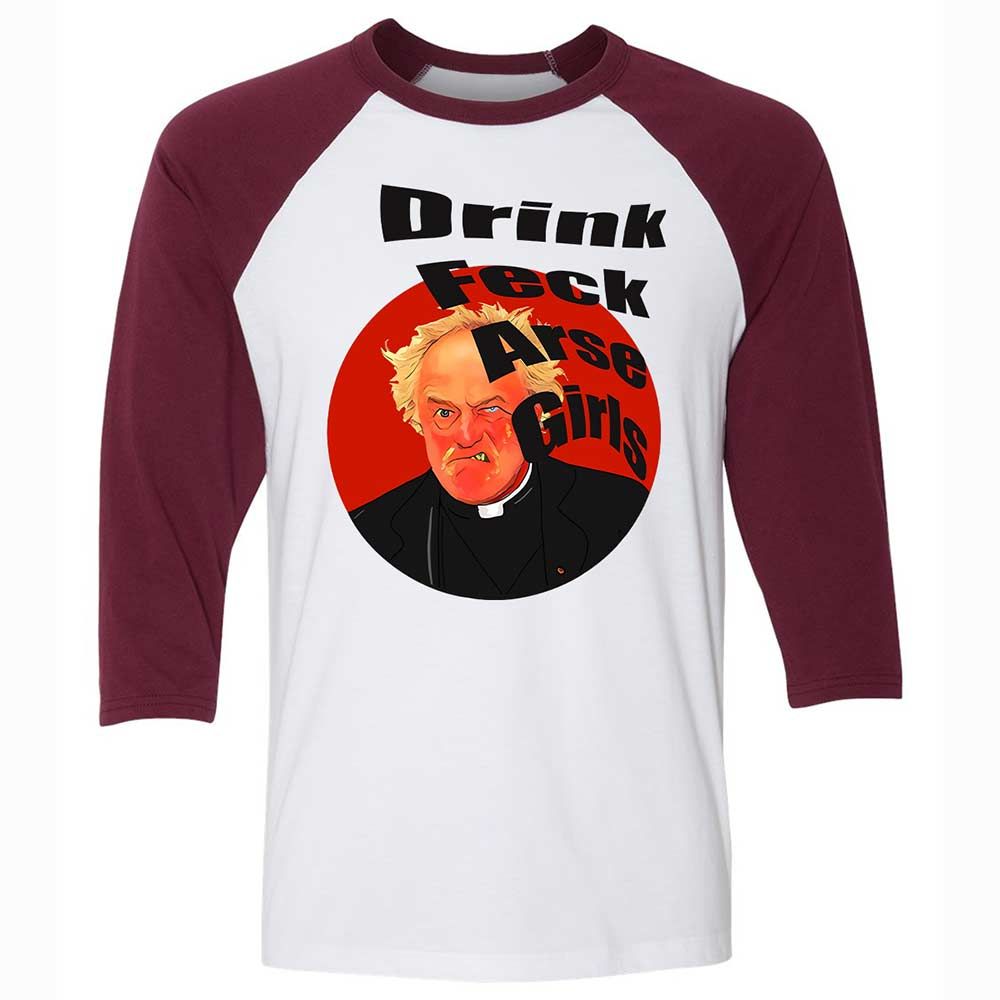Unisex 3/4 Baseball Tee - 7FXW8DP8 - White/Maroon - 7
