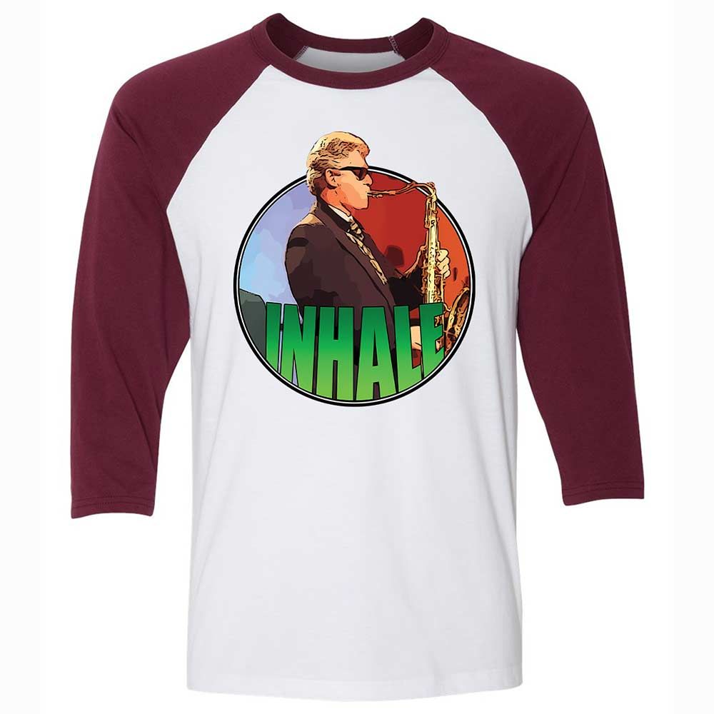 Playing the Saxophone - White/Maroon - 7