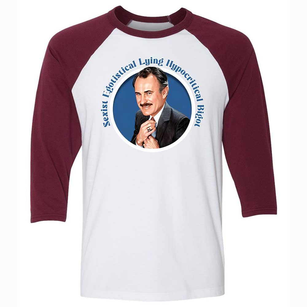 Unisex 3/4 Baseball Tee - HGT6UE5L - White/Maroon - 7