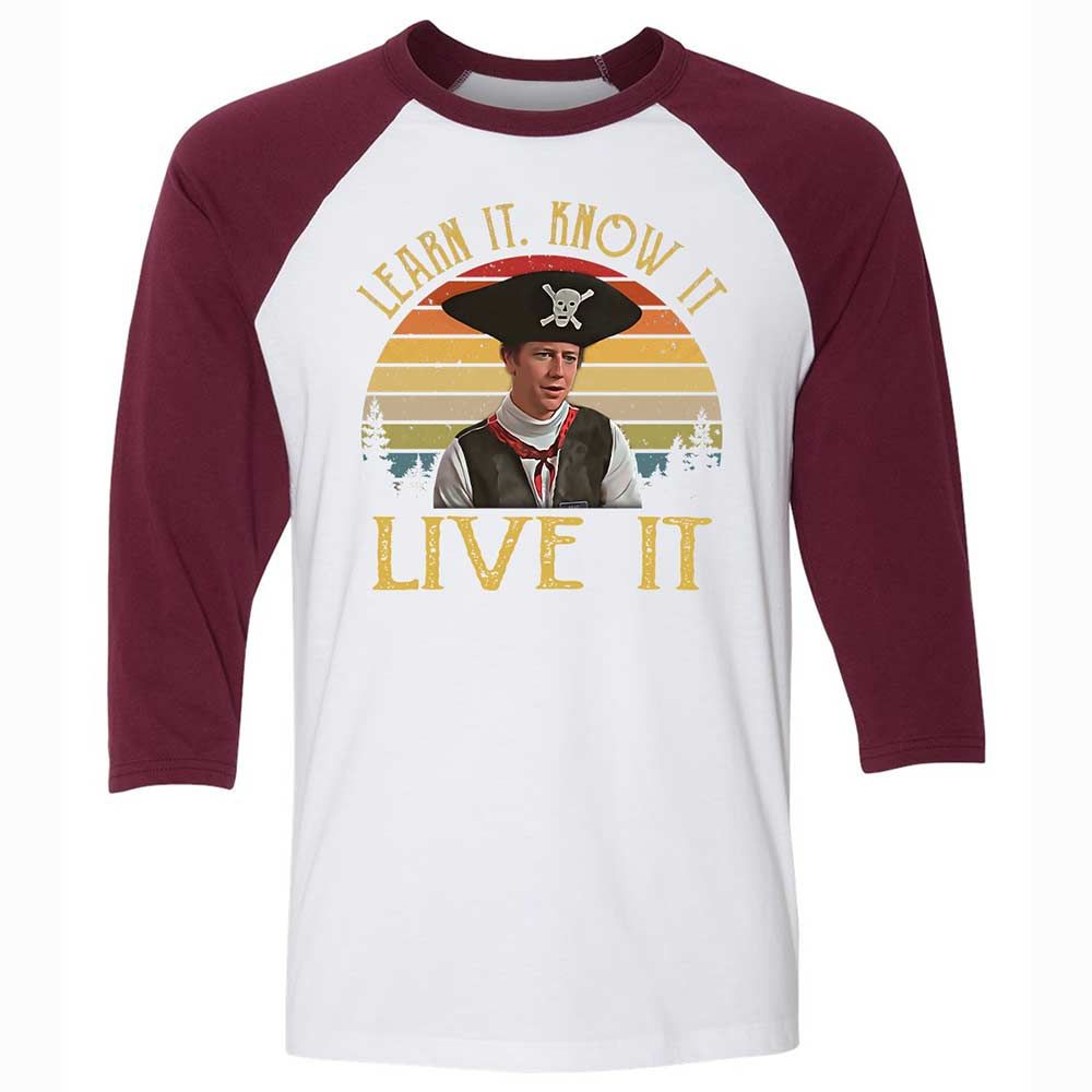 Unisex 3/4 Baseball Tee - SA92MQD9 - White/Maroon - 7