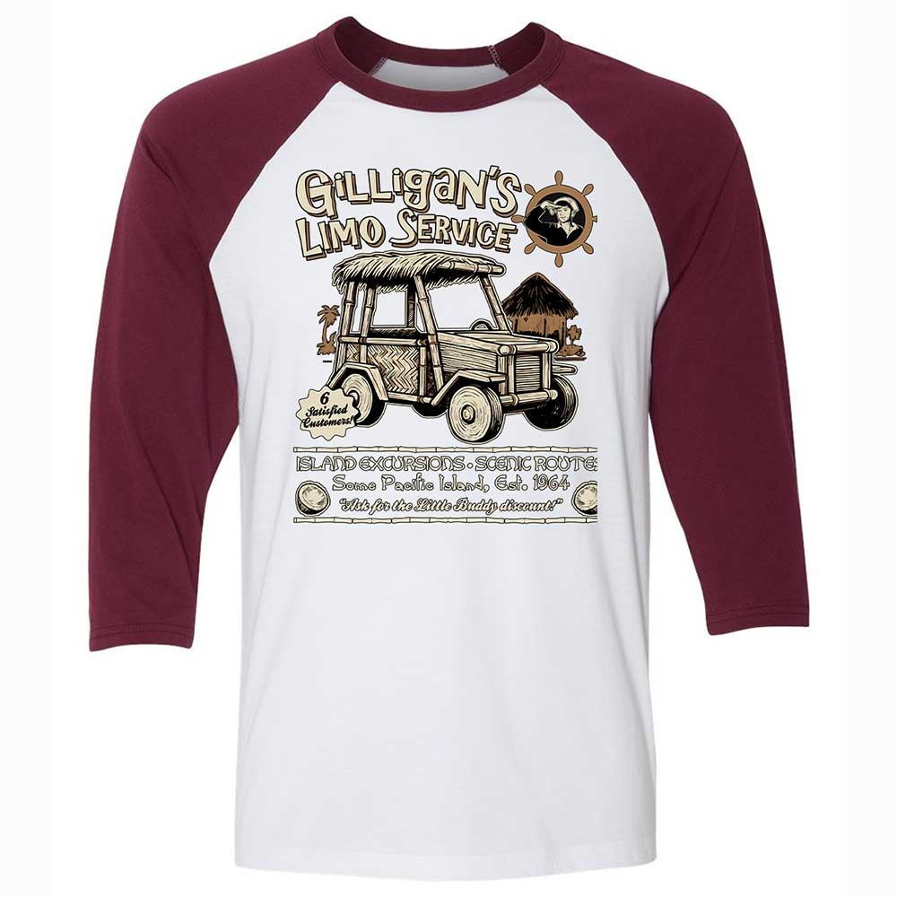 Unisex 3/4 Baseball Tee - ZGZEVG7Q - White/Maroon - 7