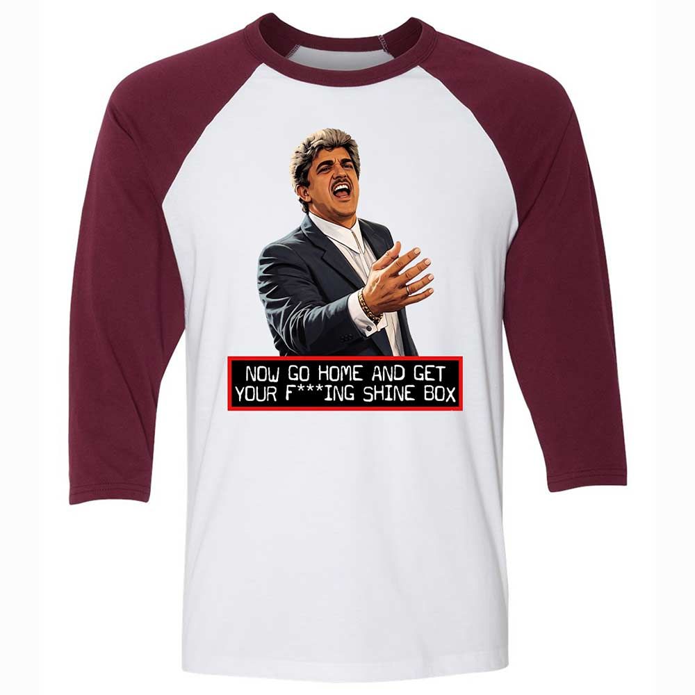 Unisex 3/4 Baseball Tee - TJT2QZJP - White/Maroon - 7