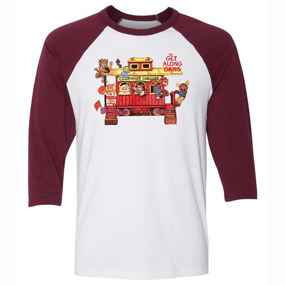 Unisex 3/4 Baseball Tee - W65BVL3G - White/Maroon - 7