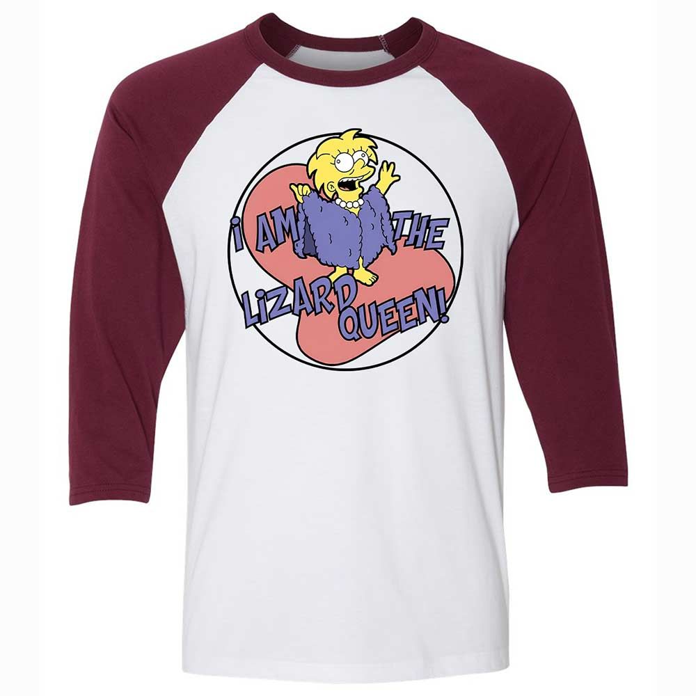 I am the Lizard Queen - White/Maroon - 7