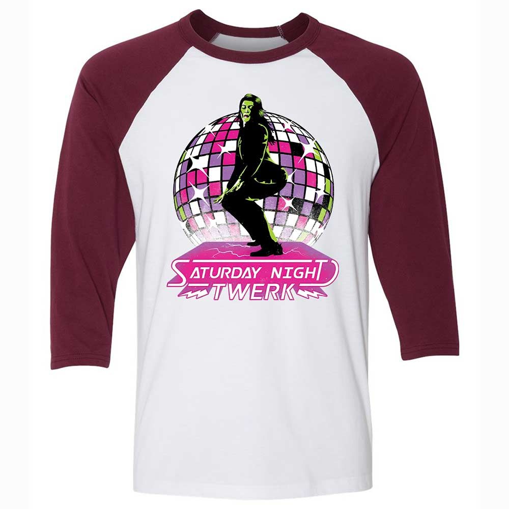 Saturday Night Twerk - White/Maroon - 7