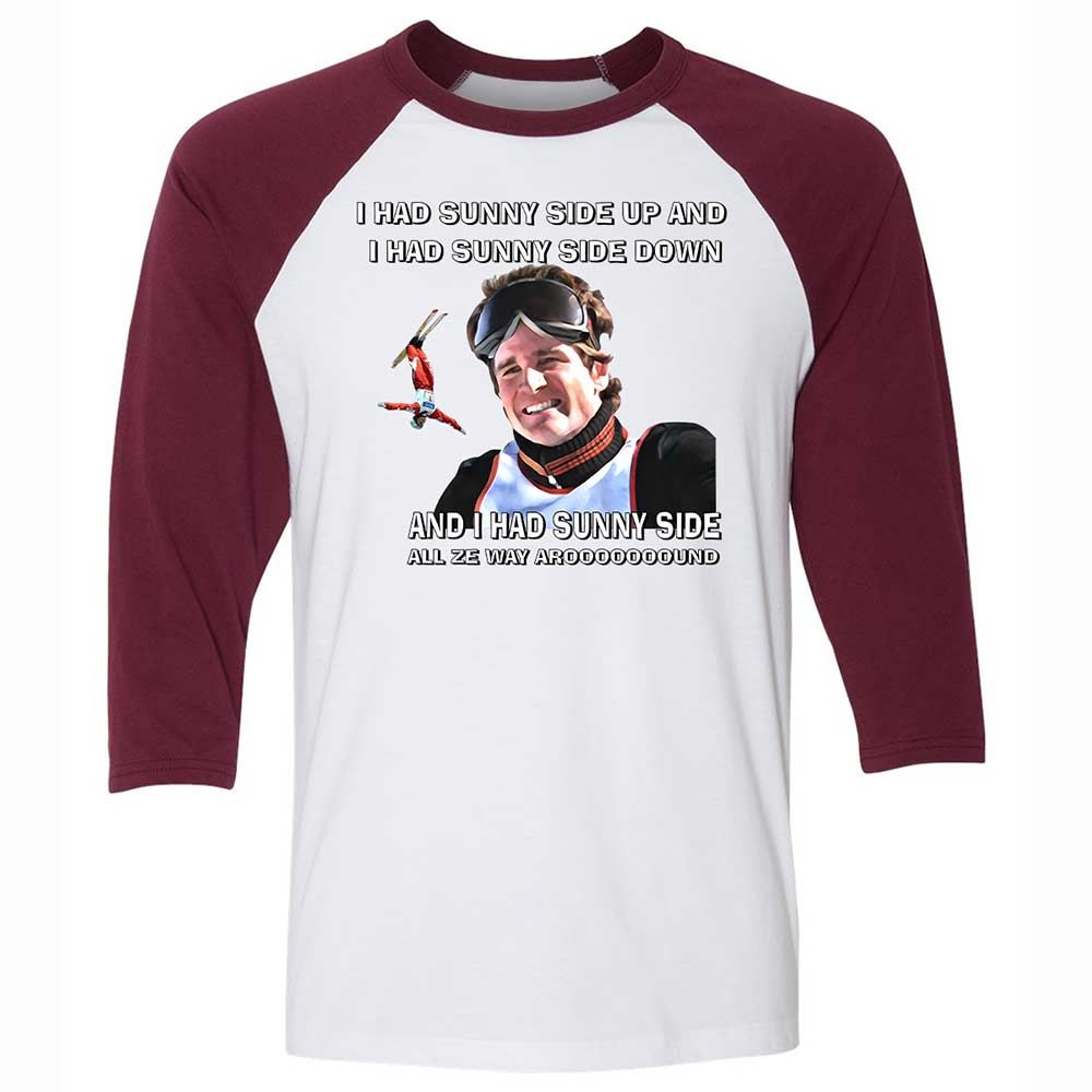 Unisex 3/4 Baseball Tee - SGWNMJJZ - White/Maroon - 7