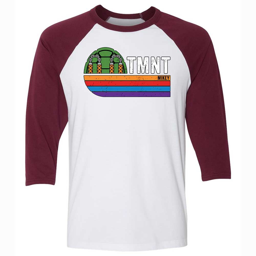 Unisex 3/4 Baseball Tee - BG7PUBLX - White/Maroon - 7
