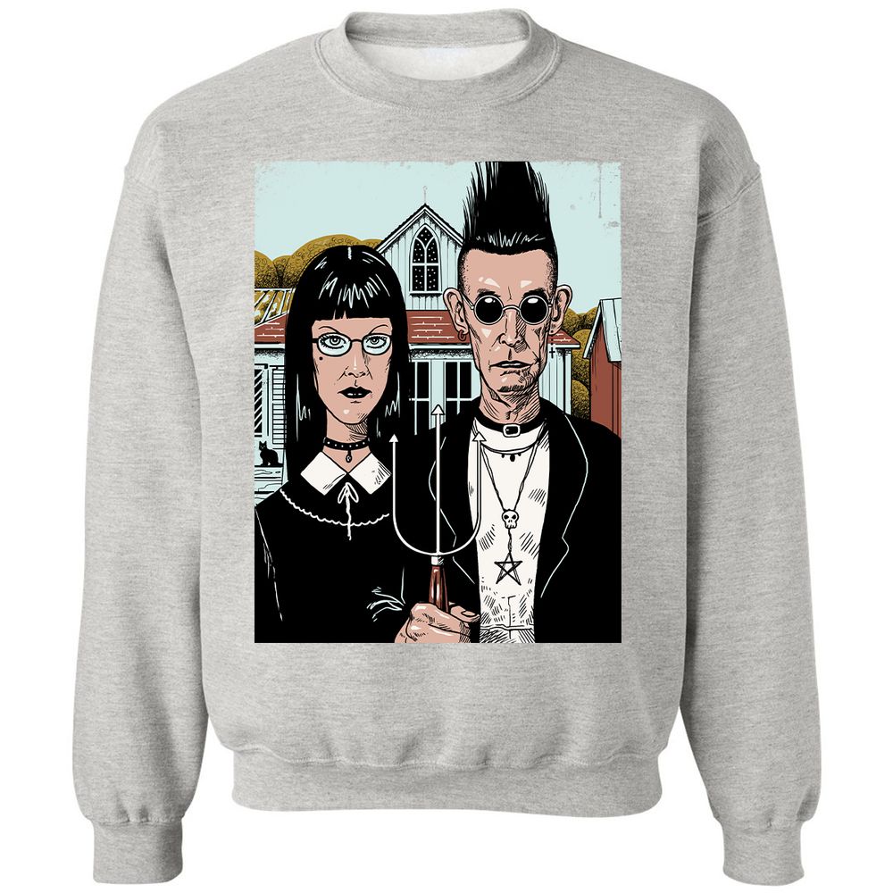Classic Unisex Sweatshirt - MHW7PTVK - Ash - 8