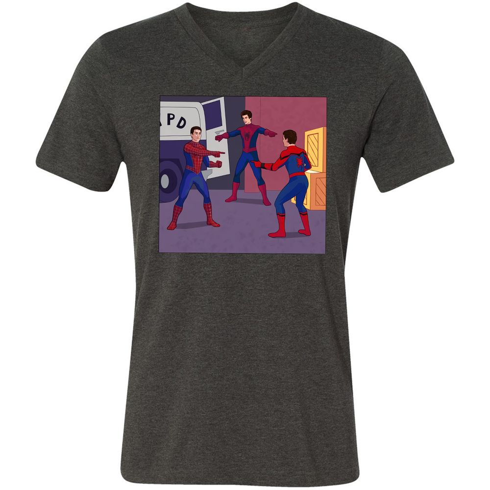 Unisex V-Neck T-Shirt - 368SVHP9 - Dark Grey Heather - 8