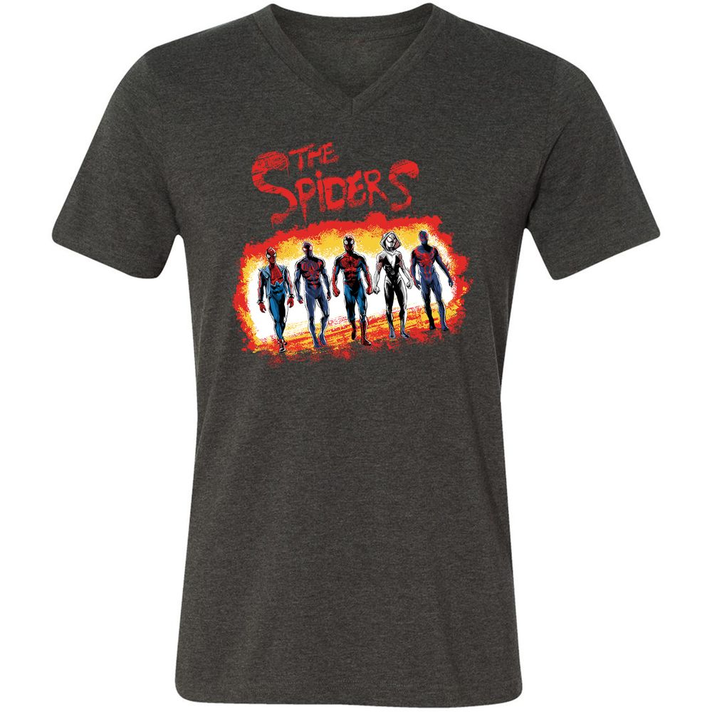 Unisex V-Neck T-Shirt - 6V7BQMEZ - Dark Grey Heather - 8