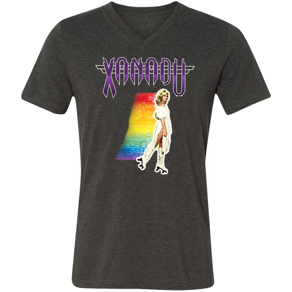 Unisex V-Neck T-Shirt - 5UT8SRQH - Dark Grey Heather - 8