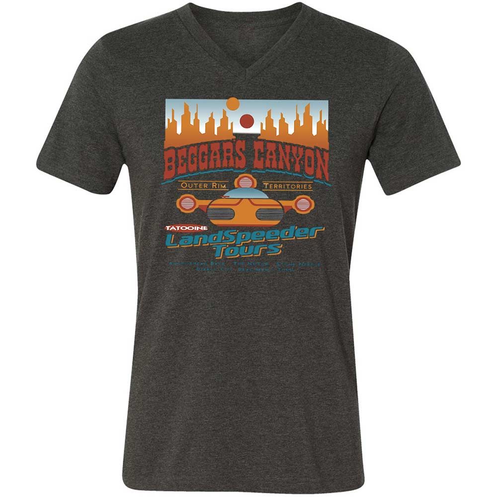 Unisex V-Neck T-Shirt - AY82KZ6U - Dark Grey Heather - 8