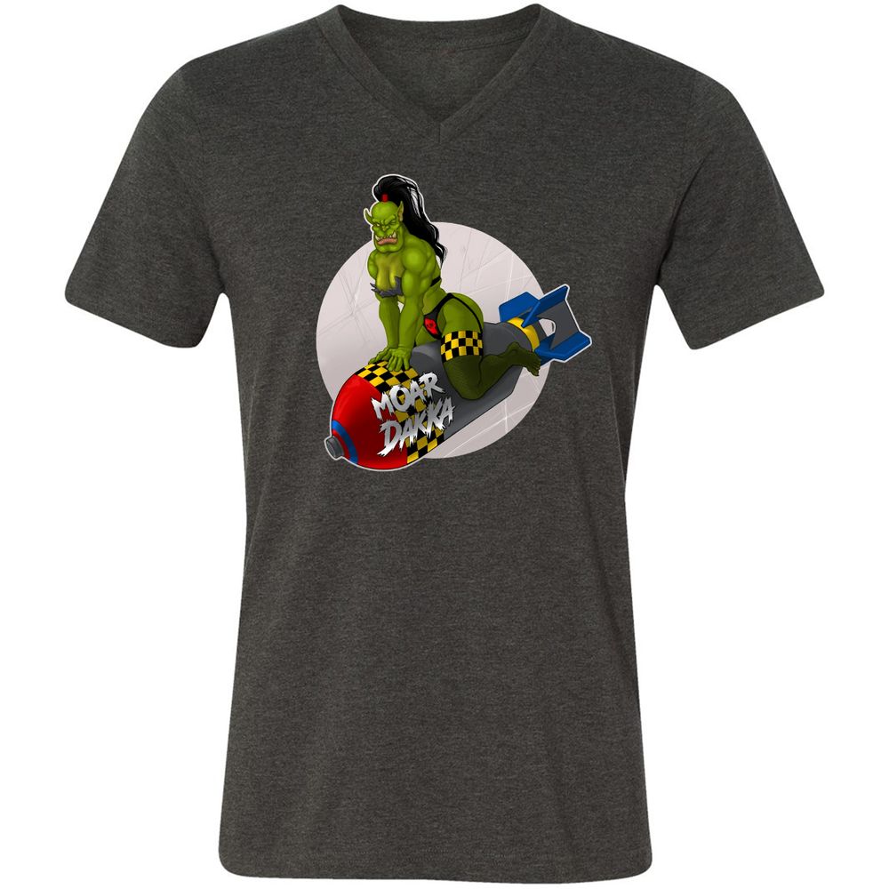 Unisex V-Neck T-Shirt - 6PQUFJDA - Dark Grey Heather - 8