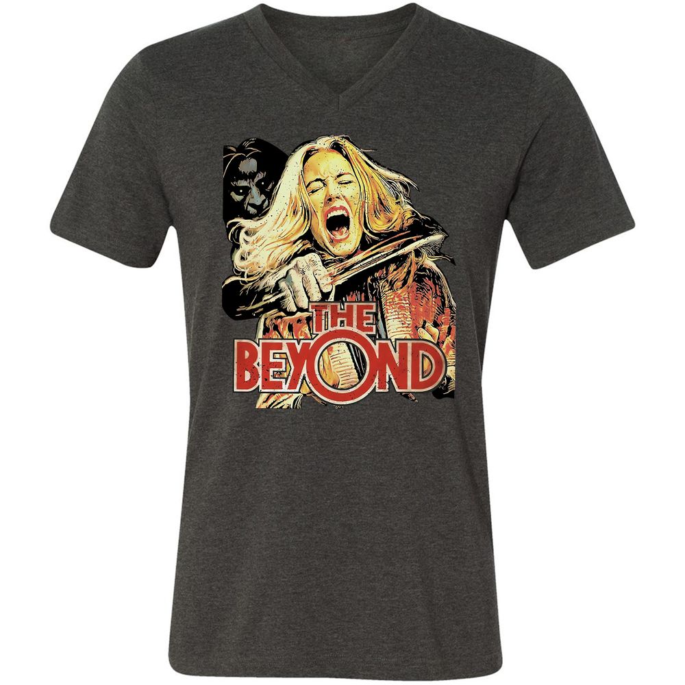 Unisex V-Neck T-Shirt - RG6HHAHZ - Dark Grey Heather - 8