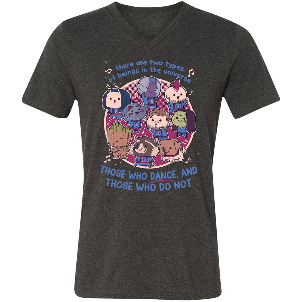 Unisex V-Neck T-Shirt - AXH7DPYF - Dark Grey Heather - 8