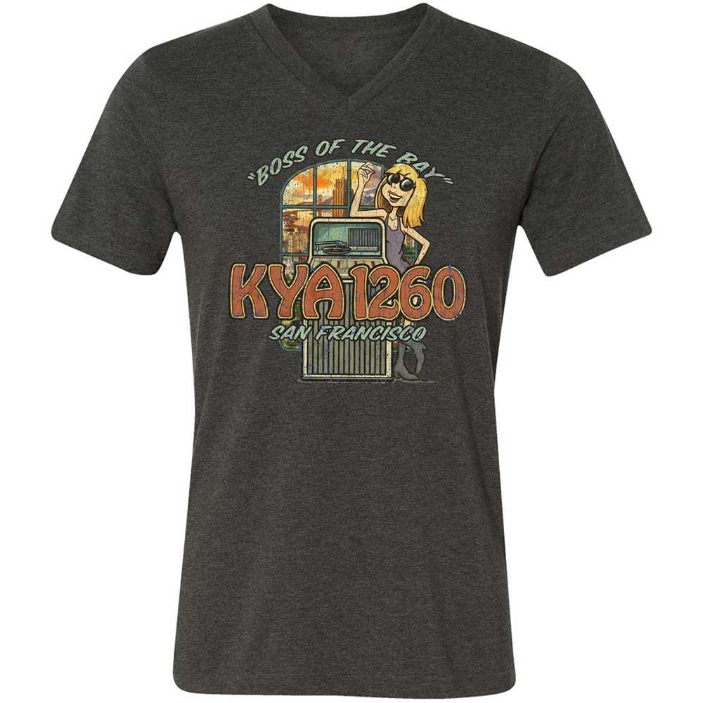 Unisex V-Neck T-Shirt - KR8AK6H4 - Dark Grey Heather - 8